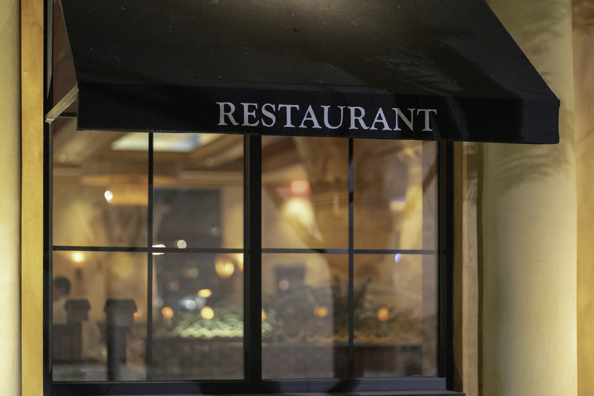commercial business Restaurant background from outside restaurant