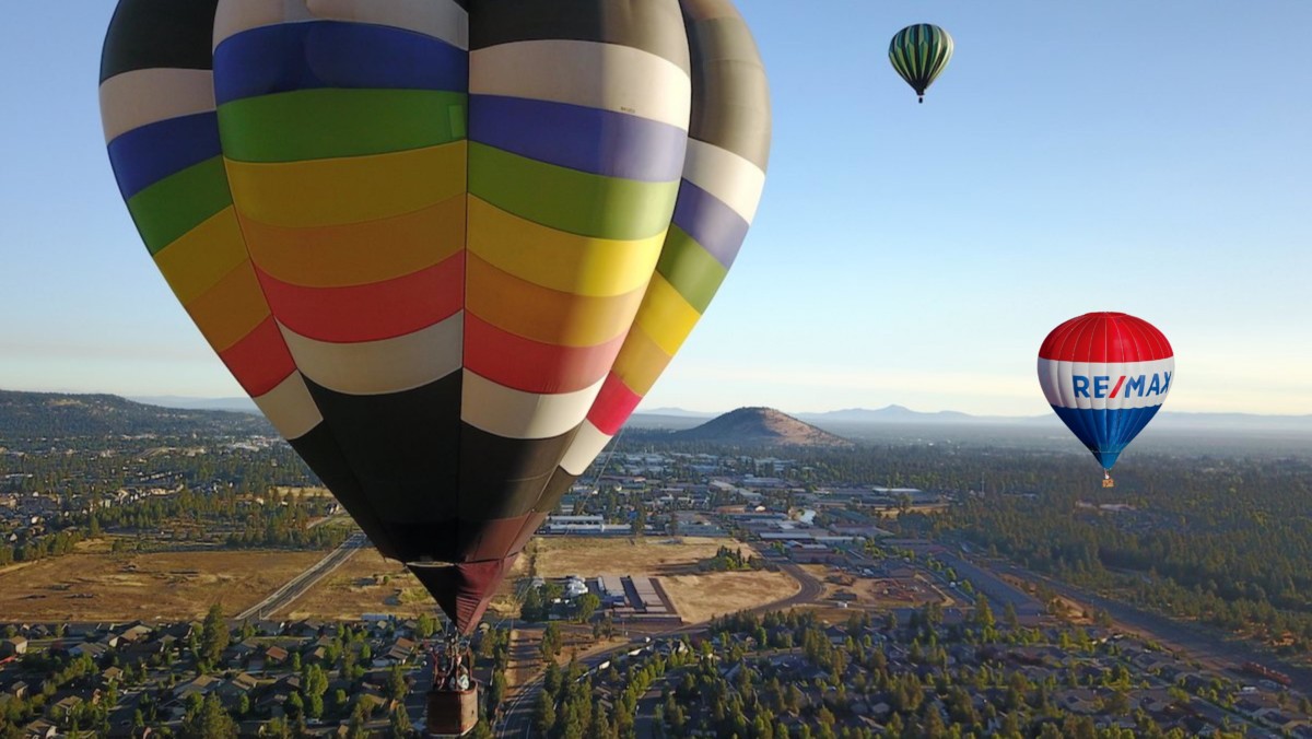 colorful balloons over Bend Oregon